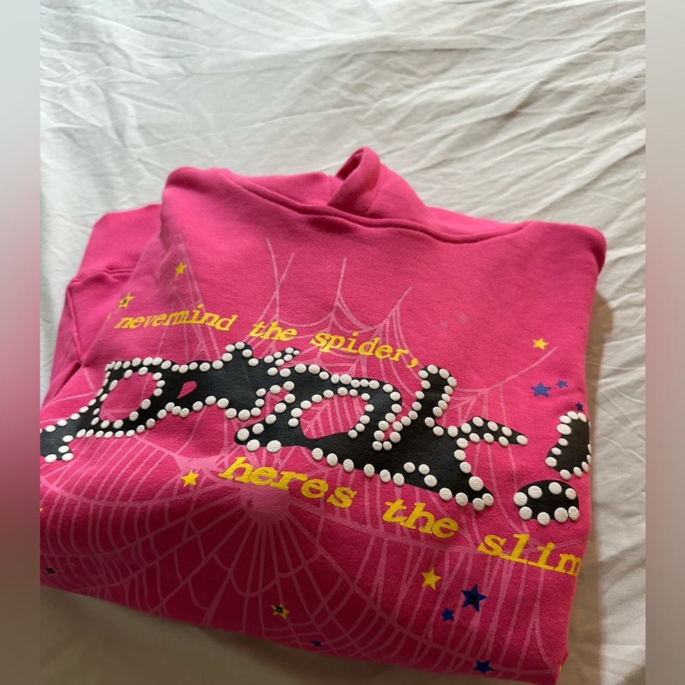 Pink Spider Hoodie size Small